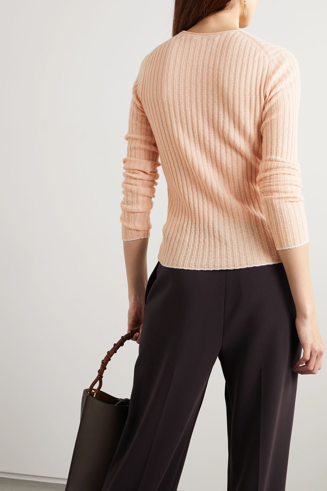 Ribbed cashmere sweater - 4