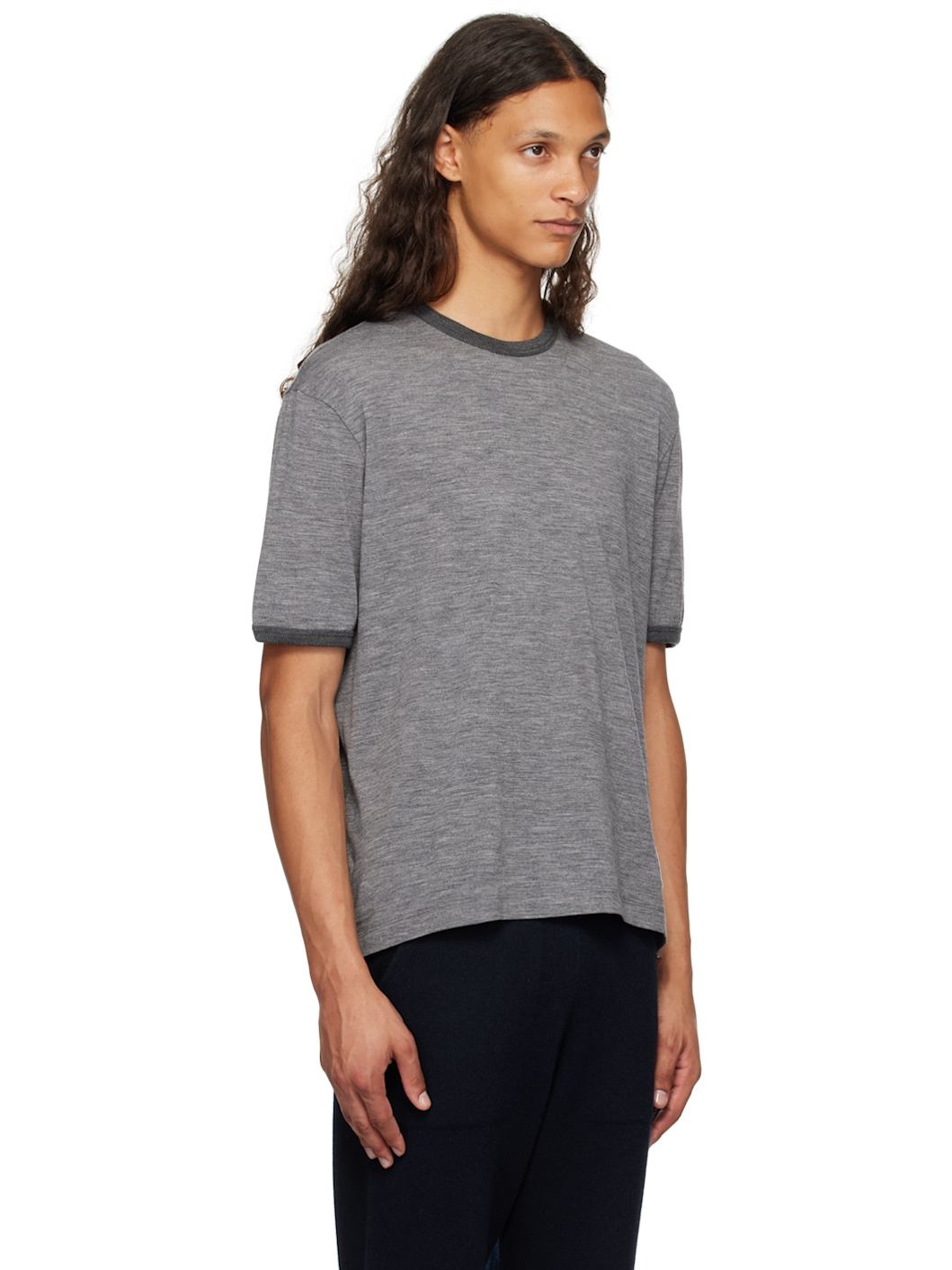 Gray Ringer T-Shirt - 2