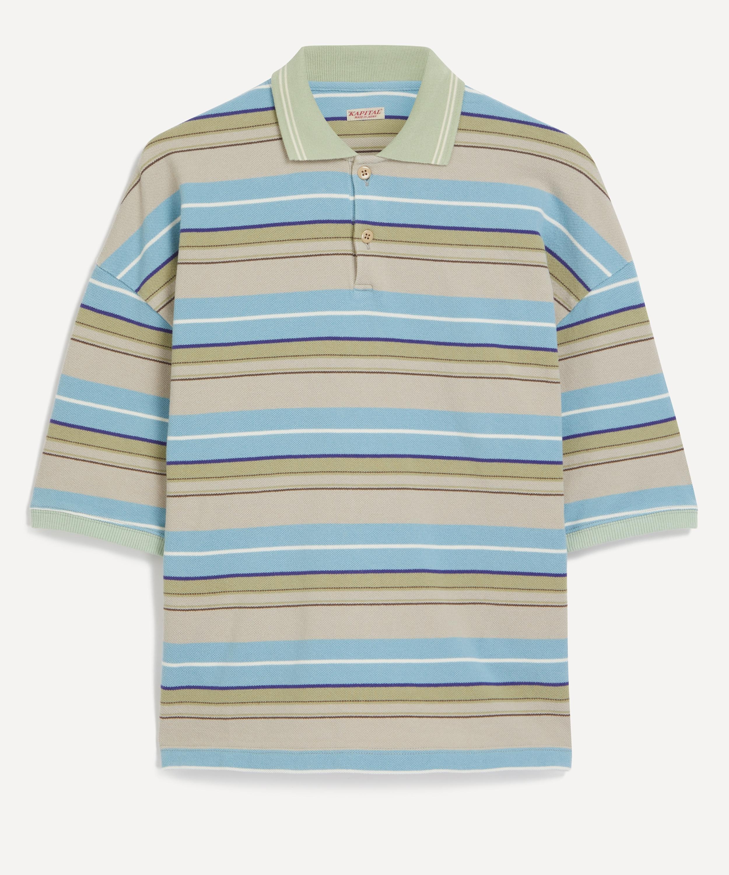 Multi Stripe Pique BOX Polo Shirt - 1