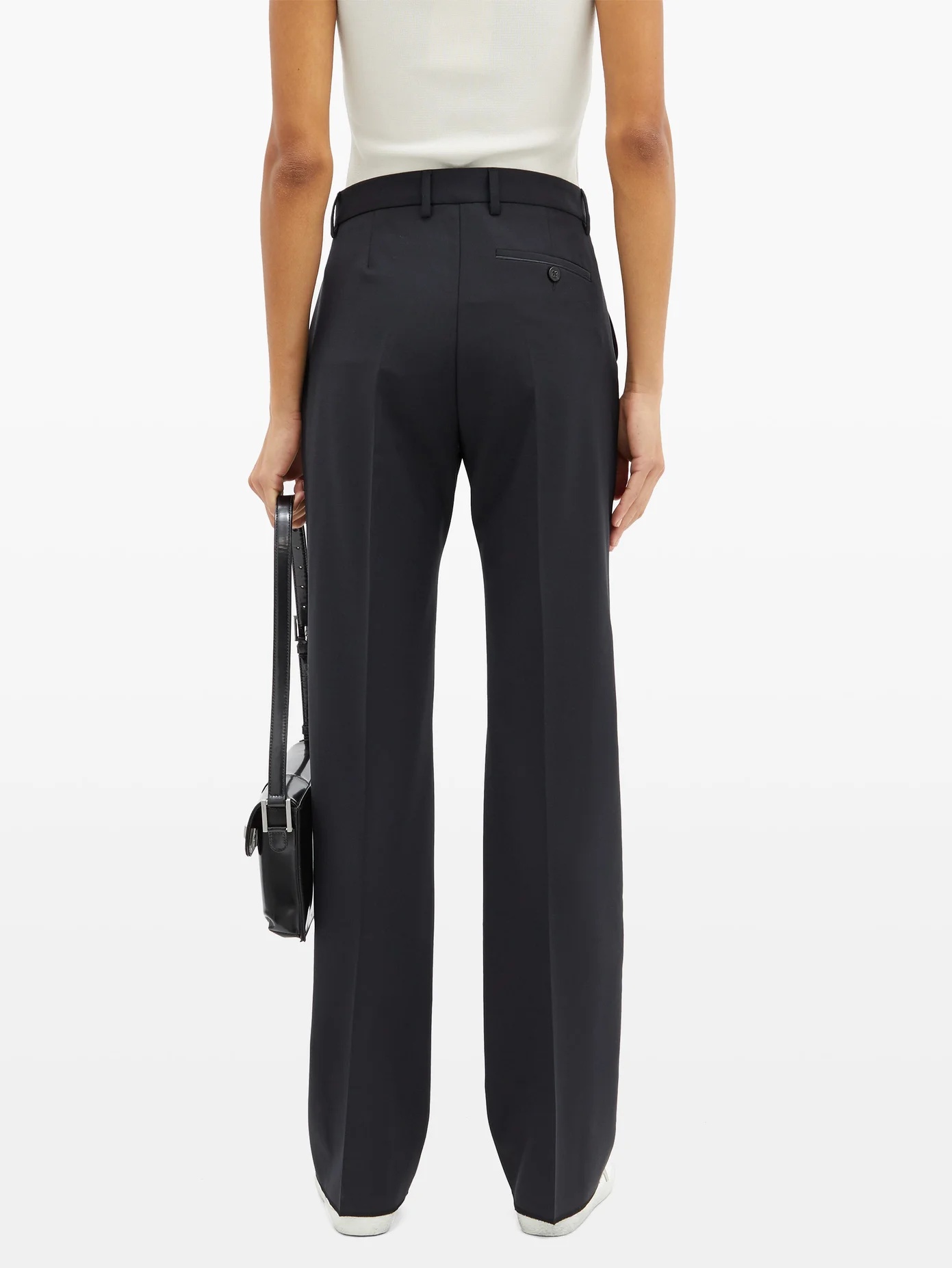 Amanda high-rise wool-blend trousers - 5