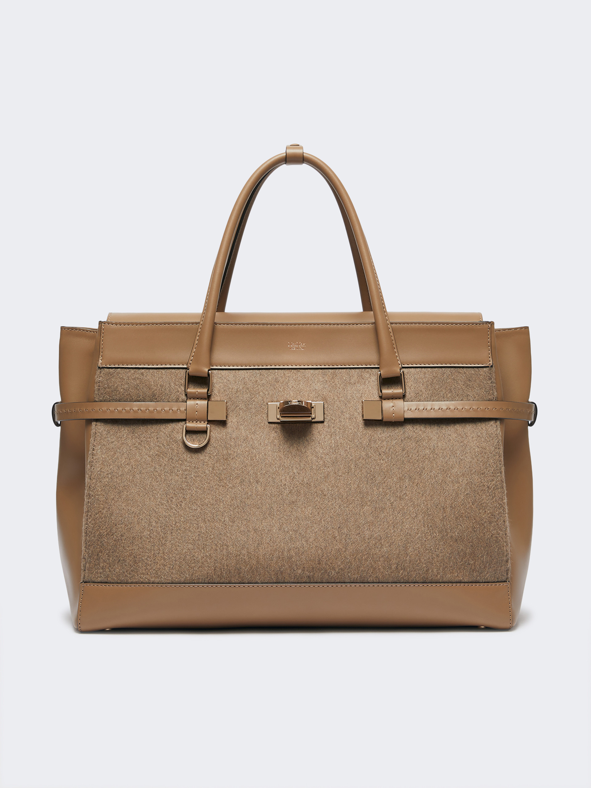 MARGAUXL25WS Large cashmere and leather handbag - 4