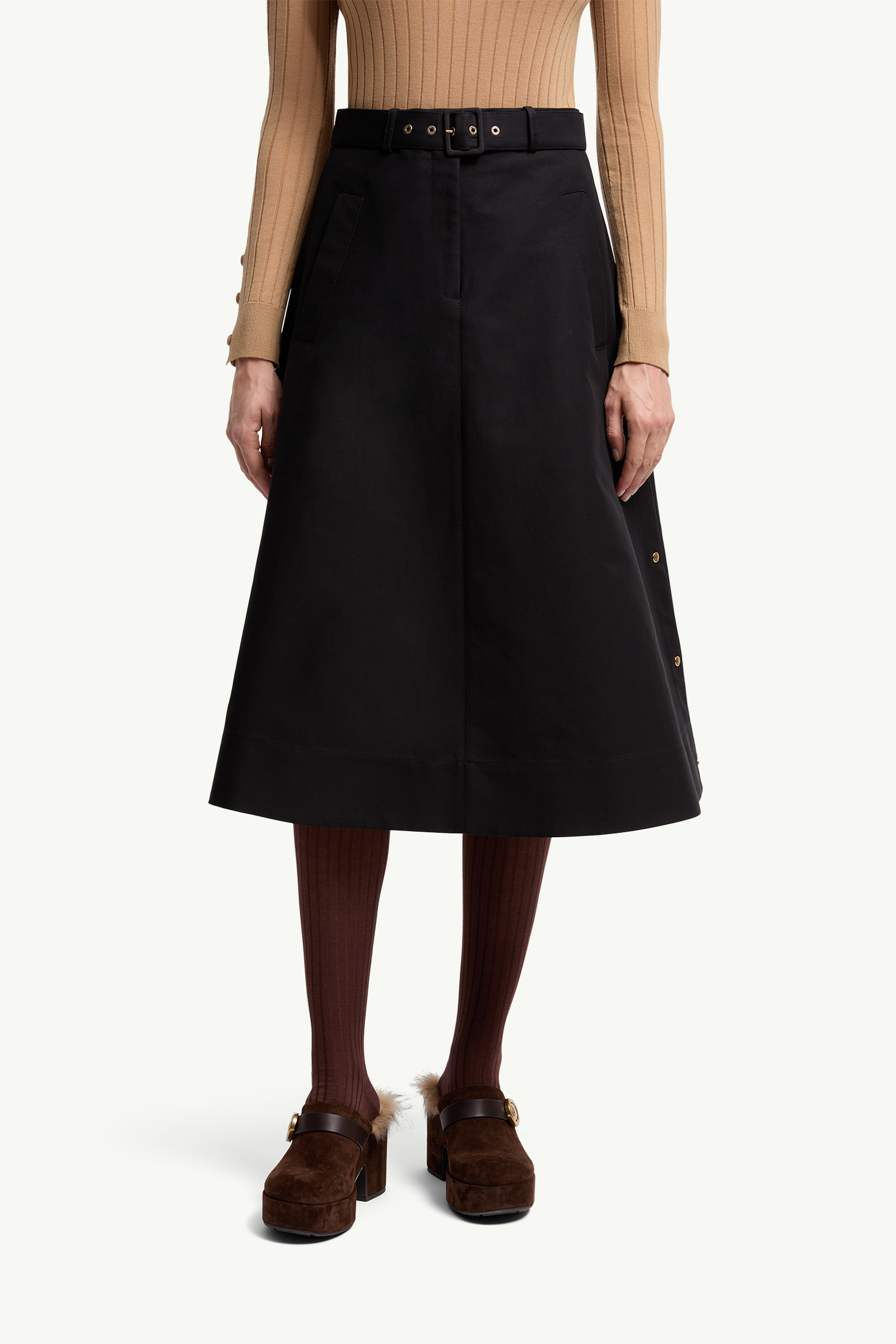 Cotton Midi Skirt - 3