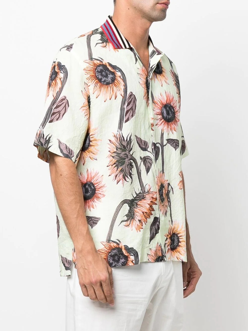 sunflower-print short-sleeve shirt - 3