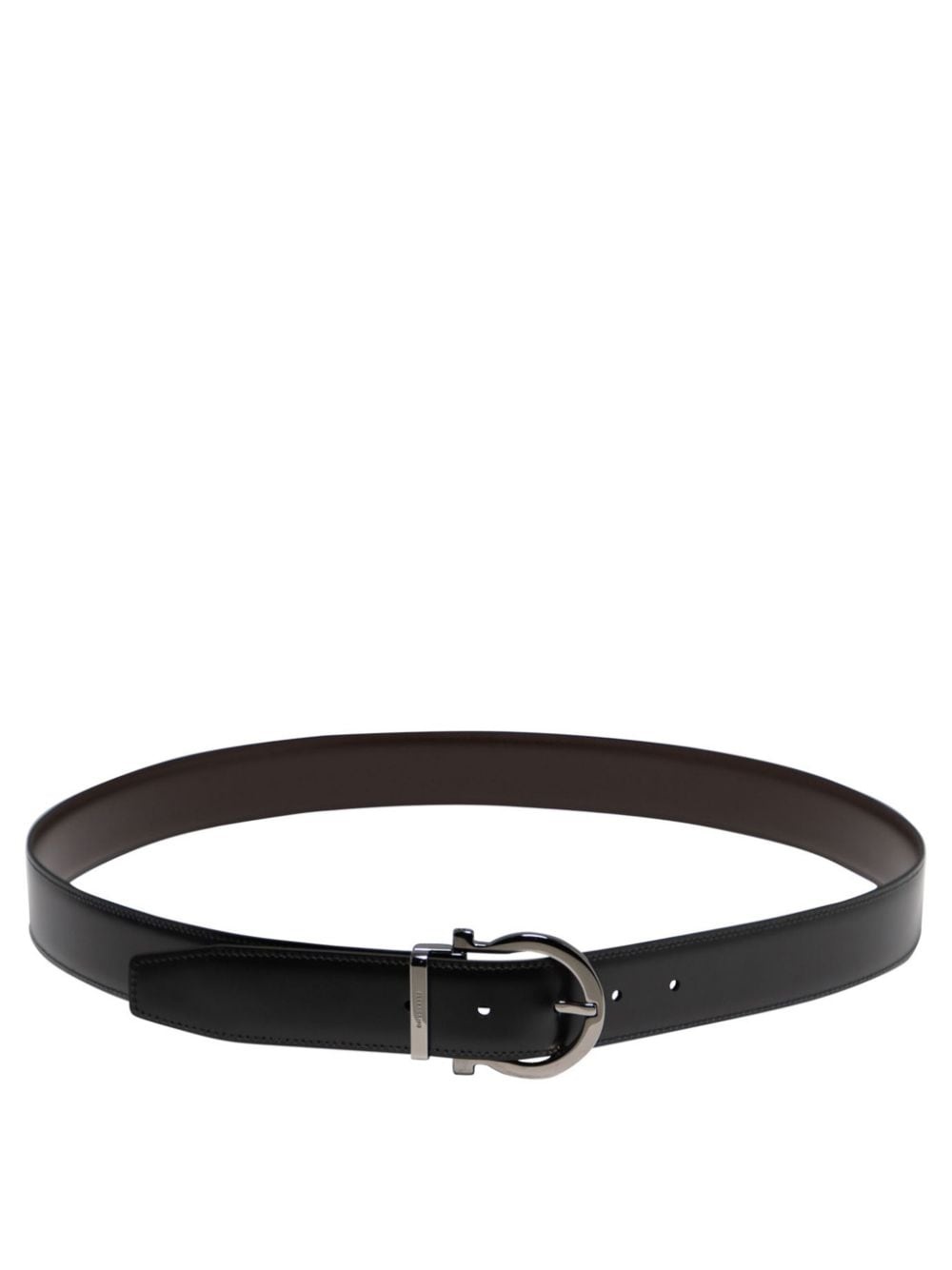 buckle-fastening leather belt - 2
