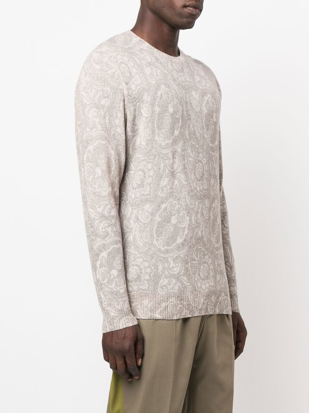 paisley-print knitted jumper - 3