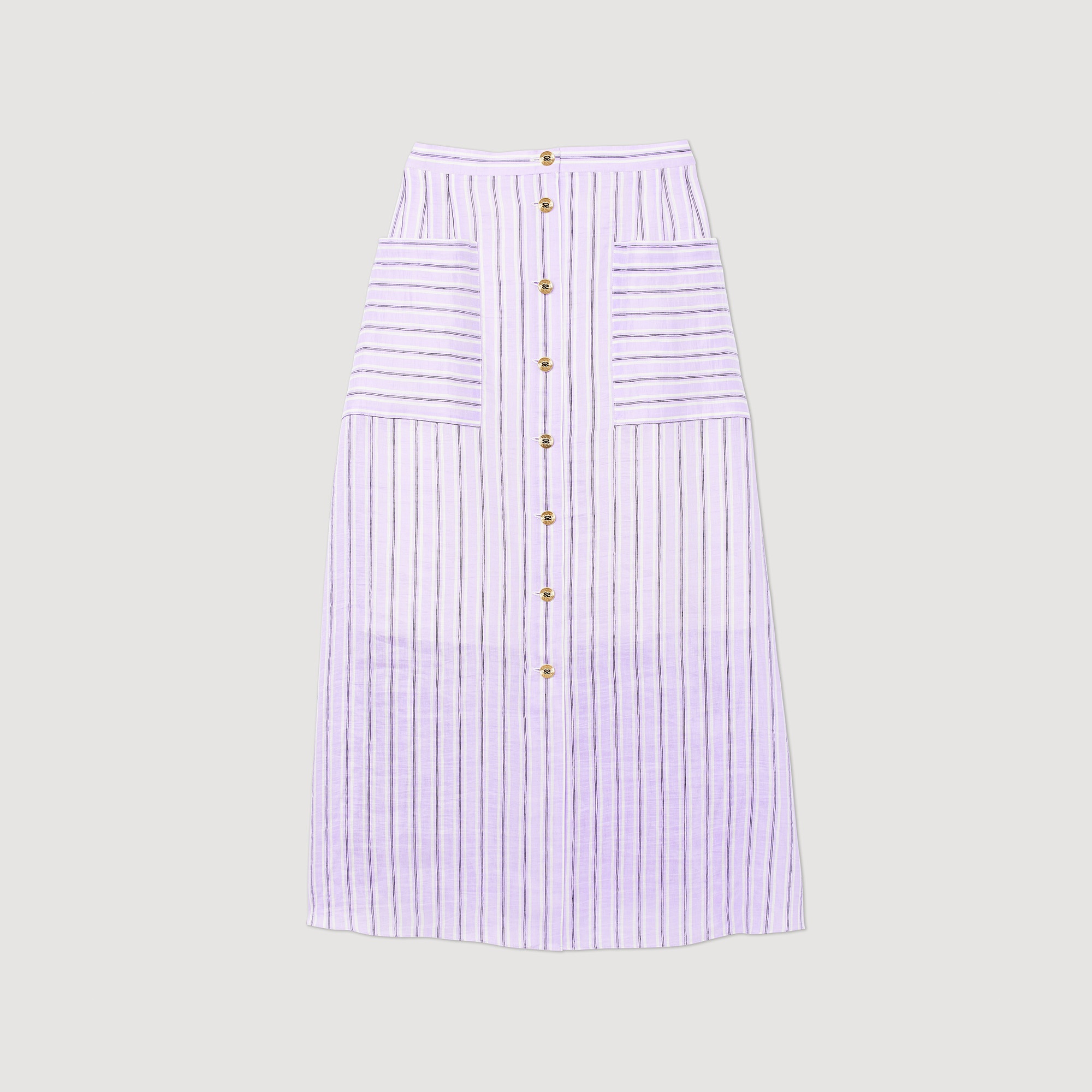 A-line striped skirt - 1