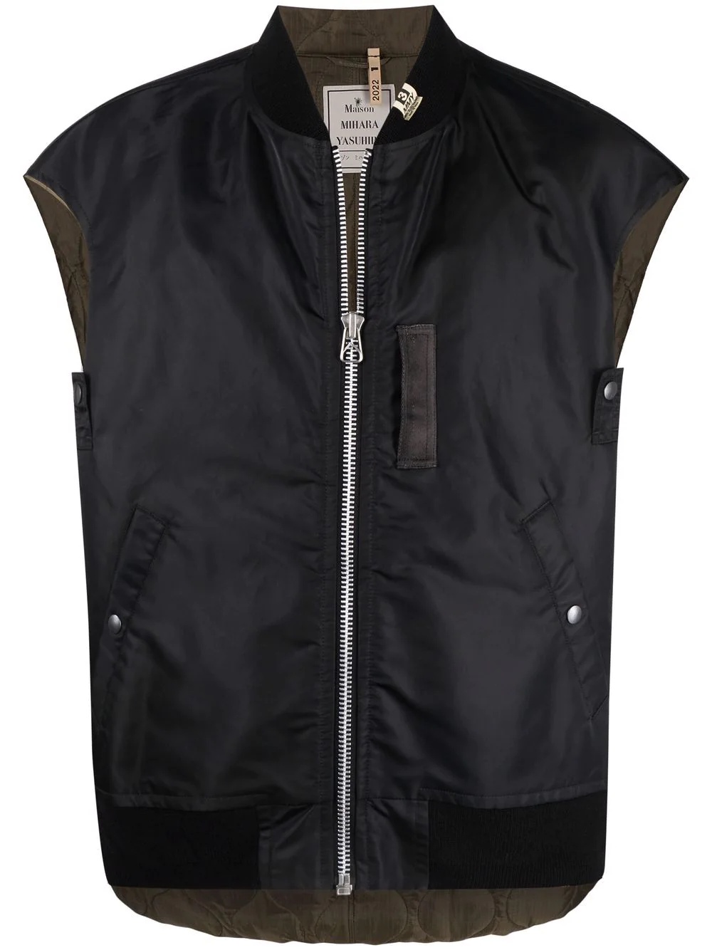 reversible sleeveless bomber jacket - 1