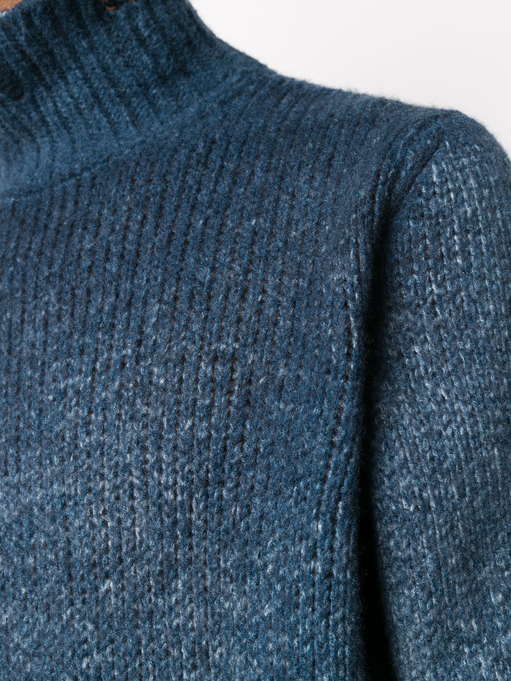 distressed funnel neck jumper - 5