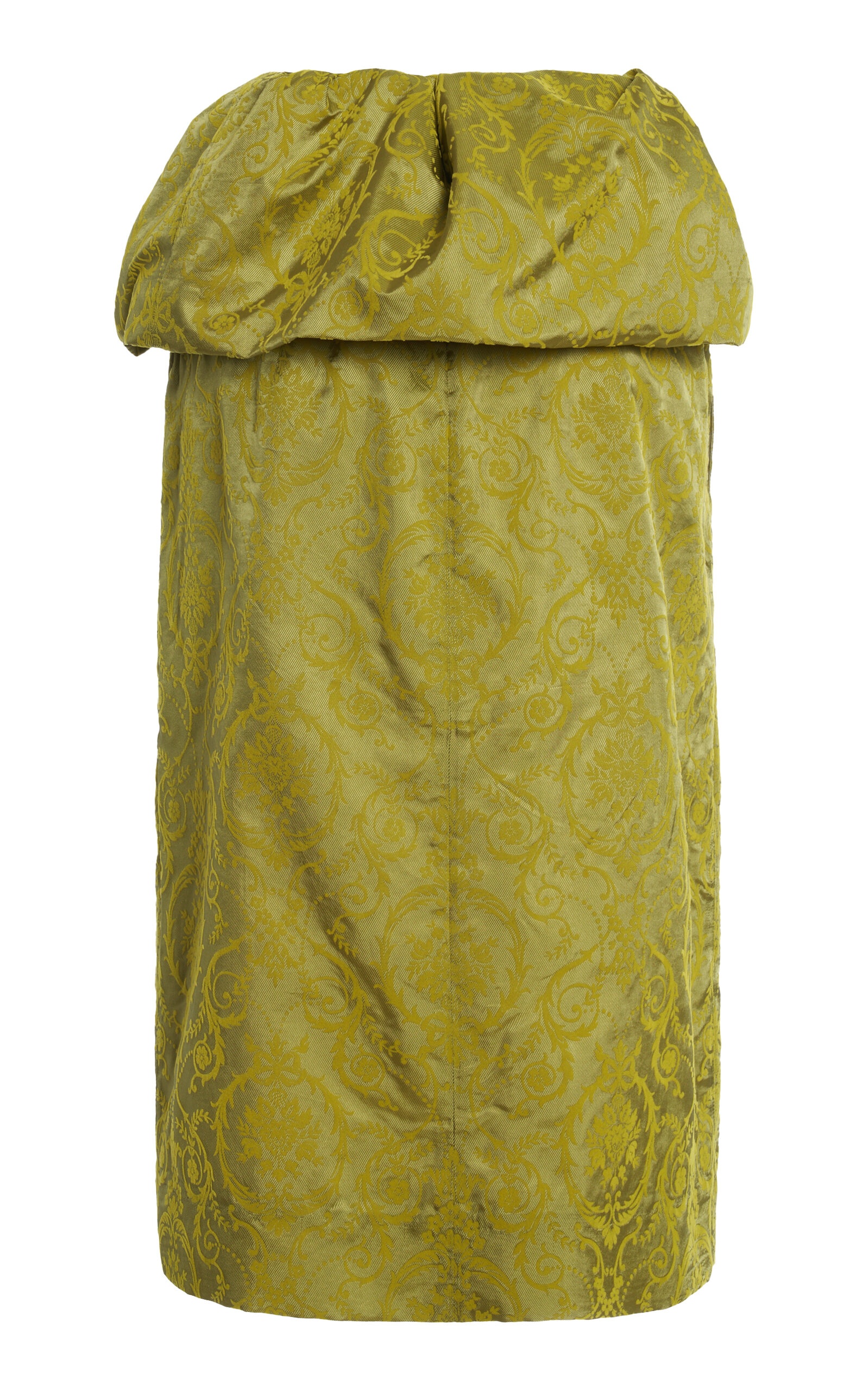 Santi Wrap Flocked Midi Skirt yellow - 3