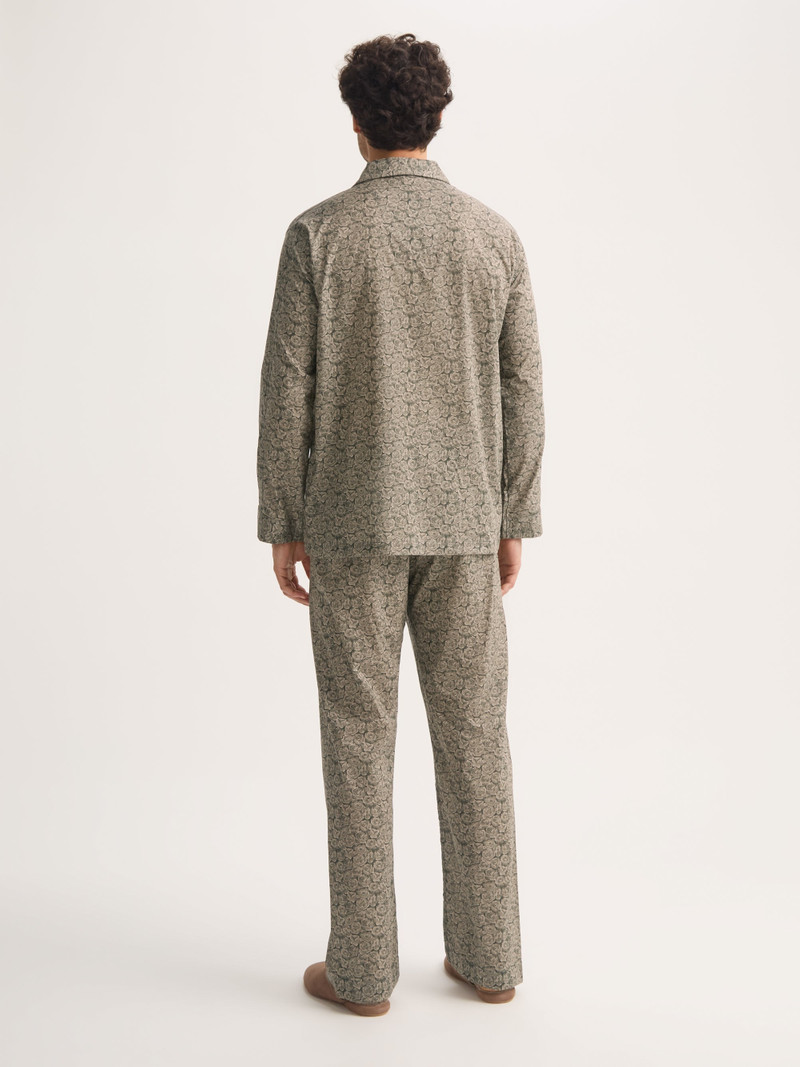 Ledbury Cotton Batiste Pajamas Camo Green Camo Rose 3