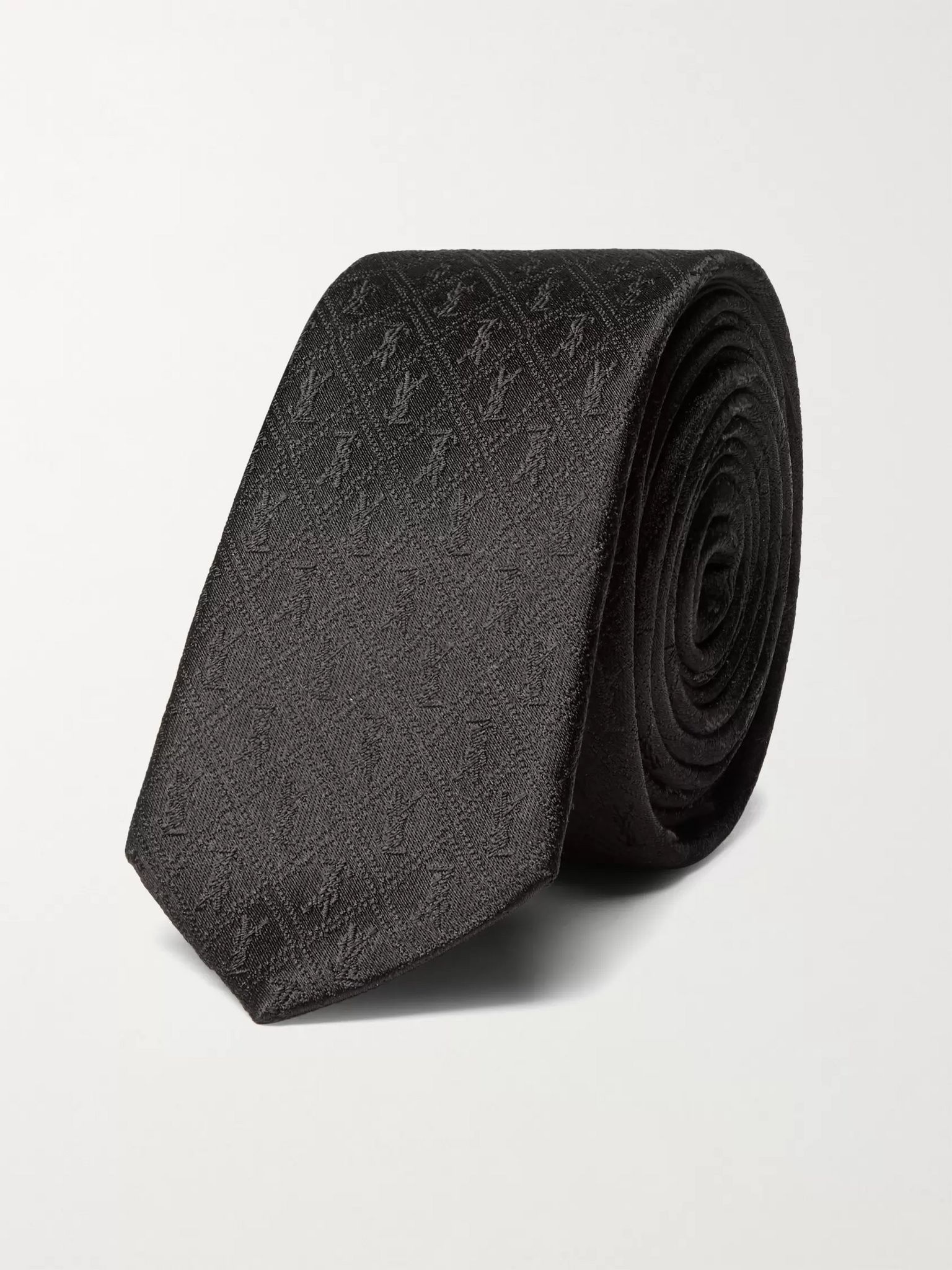 4cm Logo-Jacquard Silk Tie - 1