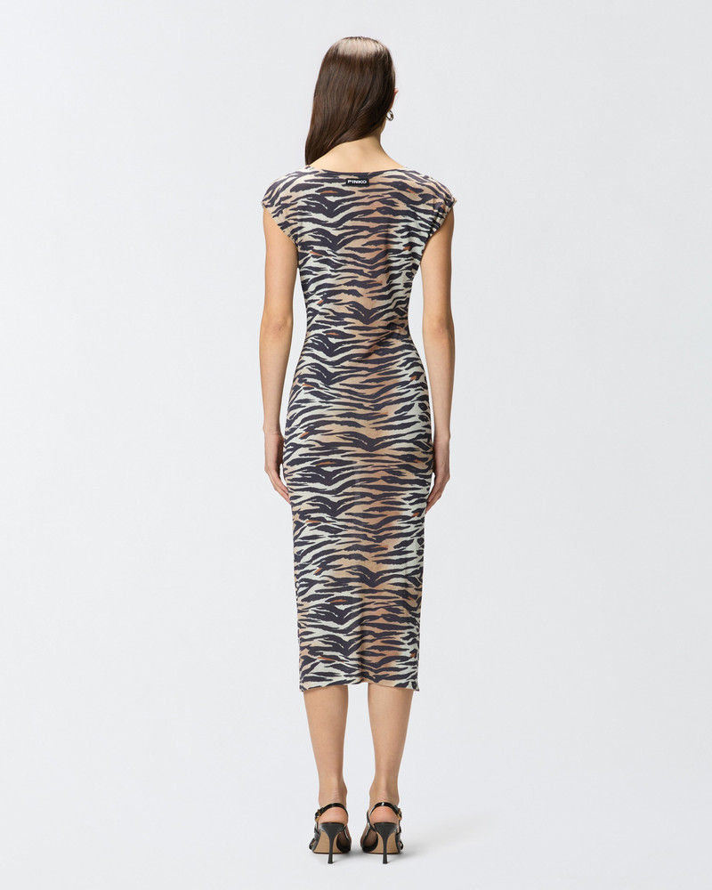SHEATH MIDI DRESS WITH ANIMAL PRINT 5