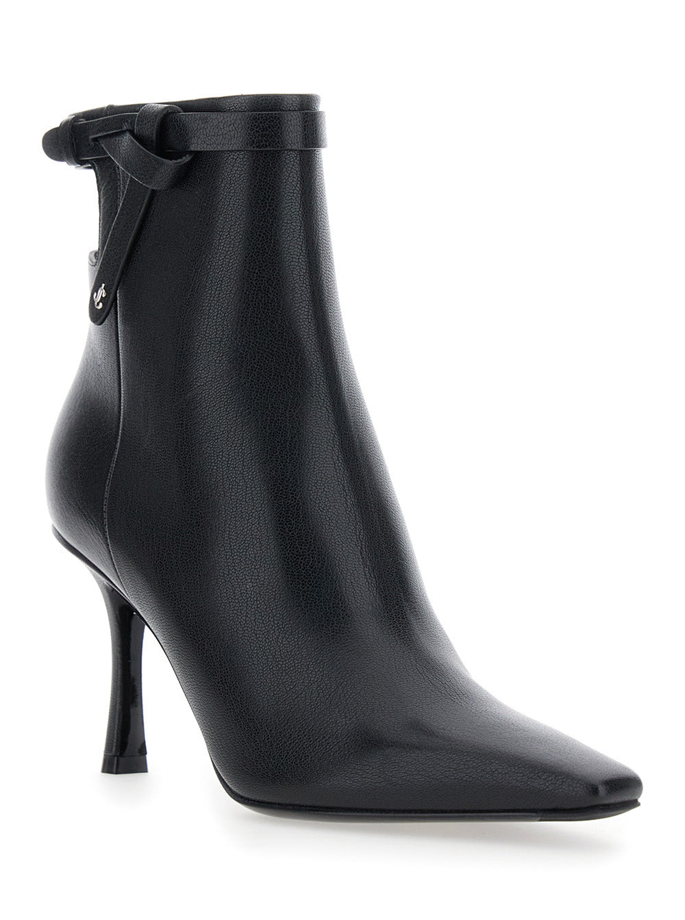 Jimmy Choo Women 'Camie' Black Ankle Boots With Knot Detail In Leather Woman - 2