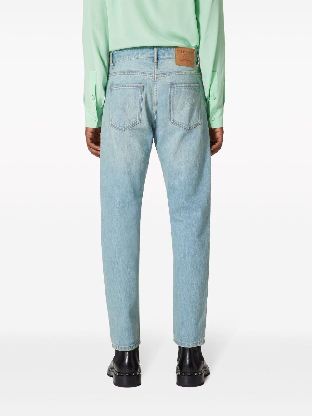 mid-rise tapered jeans - 4