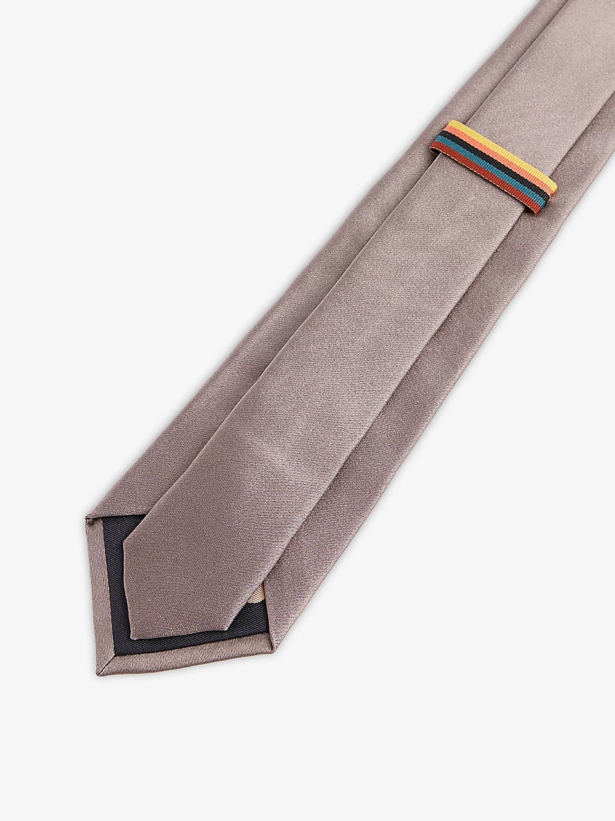 Wide-blade silk tie - 4