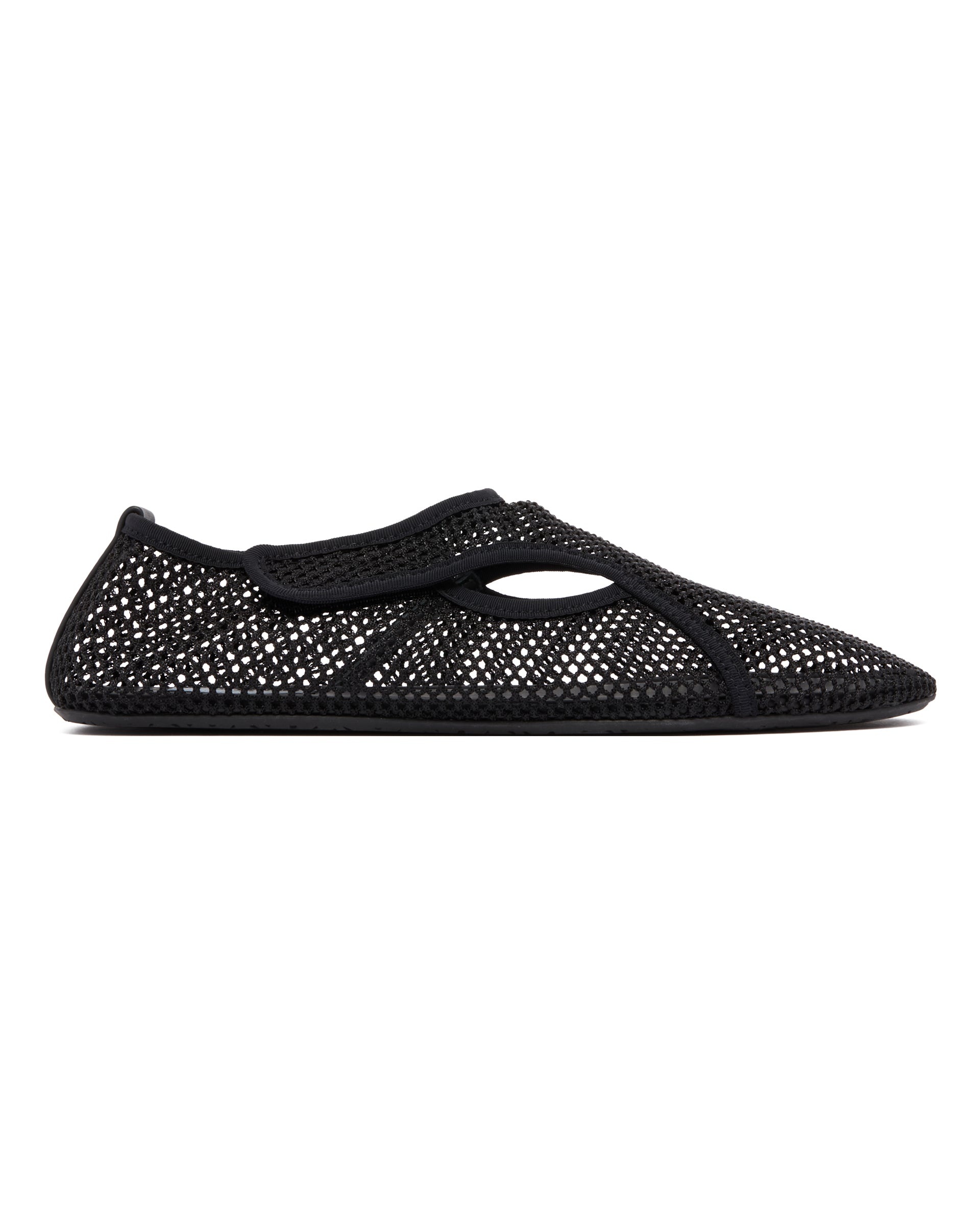 Black Mesh Slippers - 2