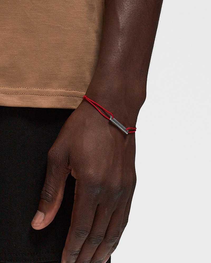 le gramme 1.7g-polished sterling silver-red cord-bracelet outlook
