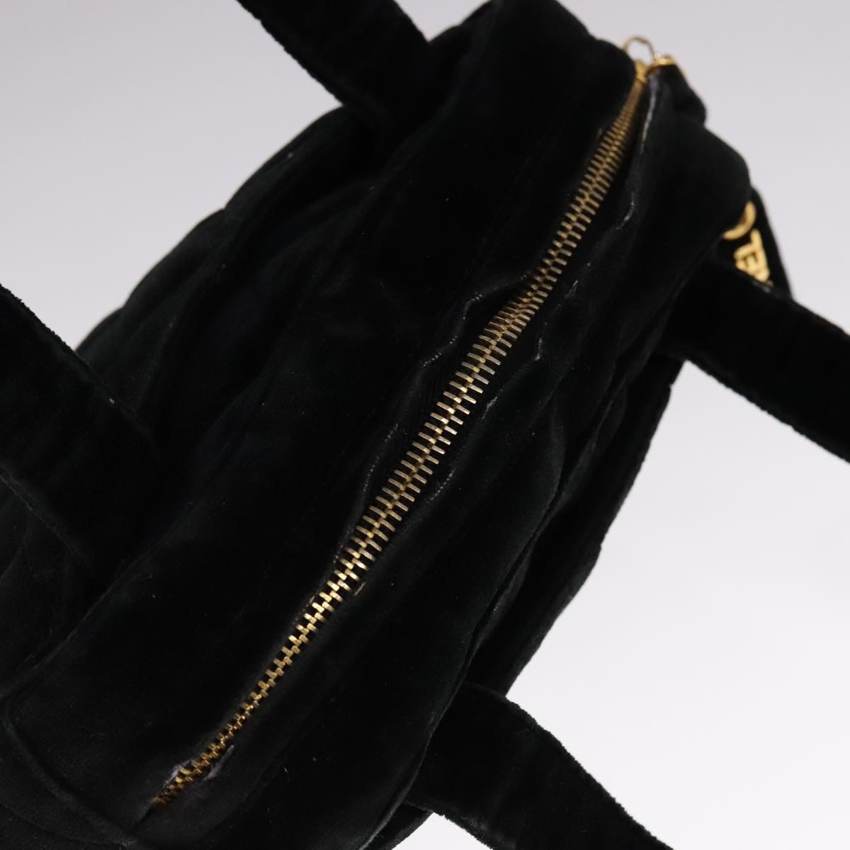 CHANEL Matelasse Hand Bag Suede Black CC - 6