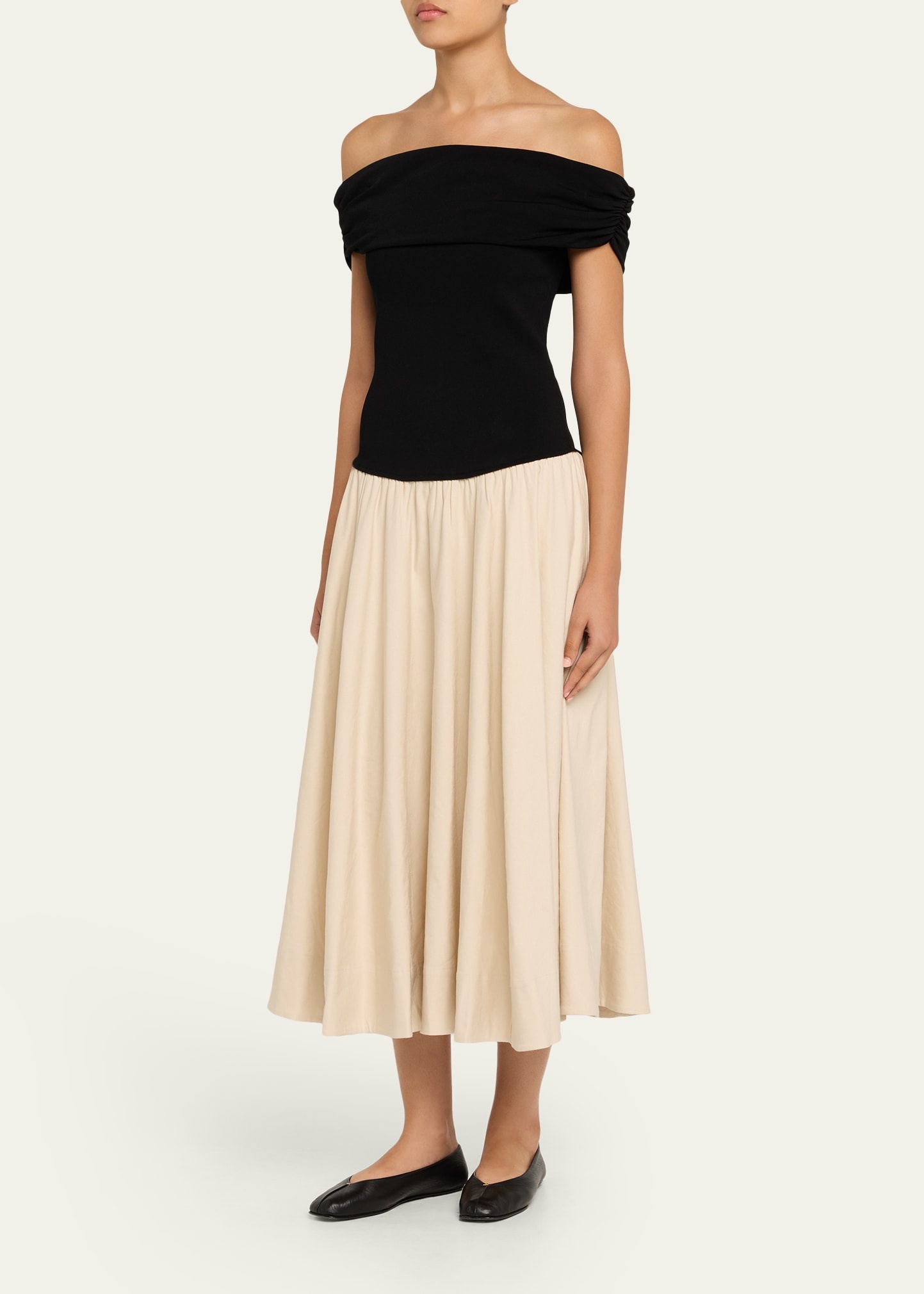 Adaline Off-The-Shoulder Drop-Waist Dress - 4