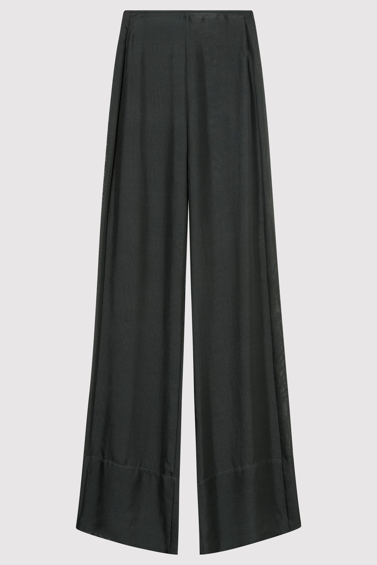 Sheer Silk Gauze Pants - Soot - 1