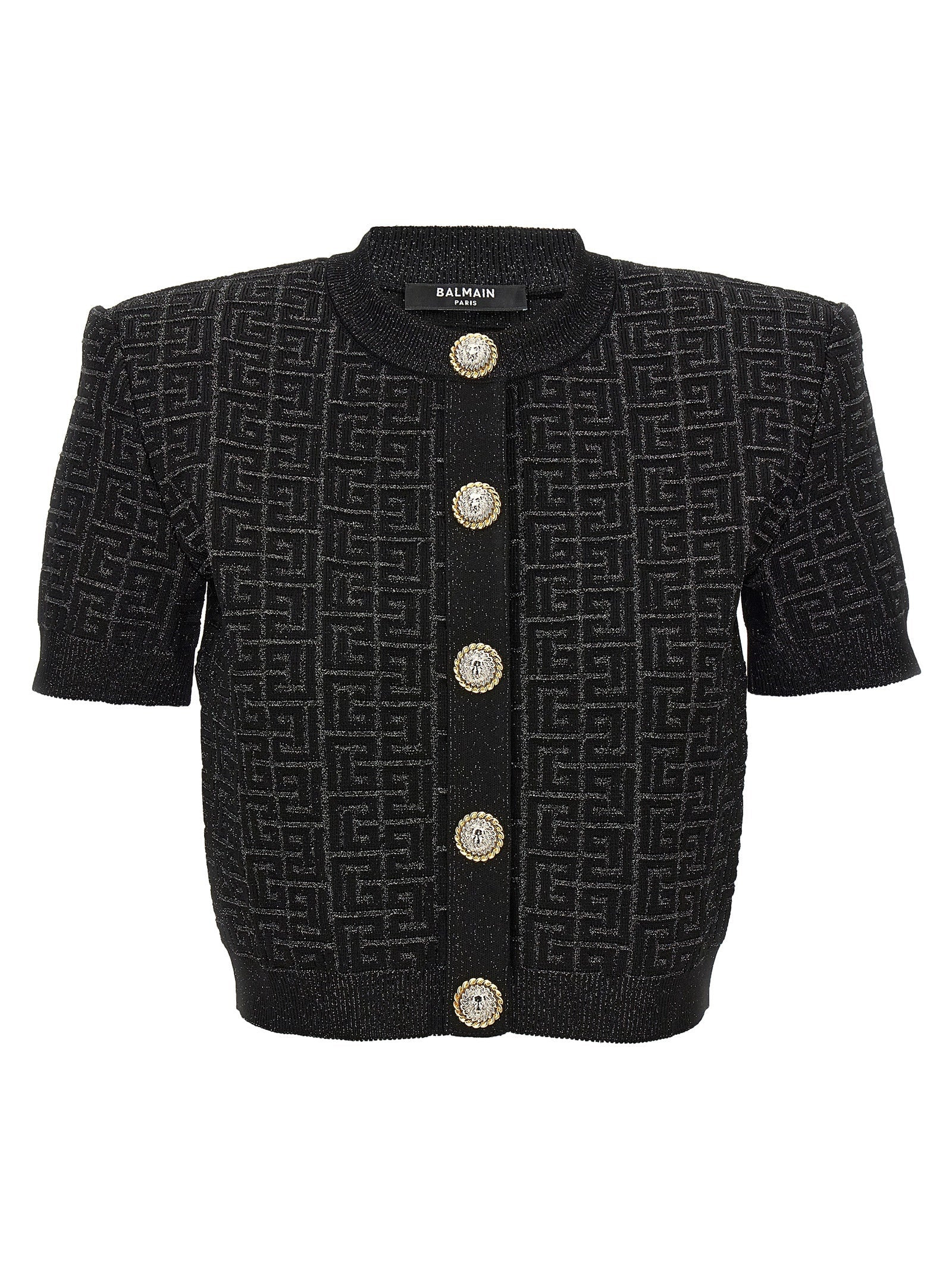 Balmain Women 'Monogram' Cropped Cardigan - 1