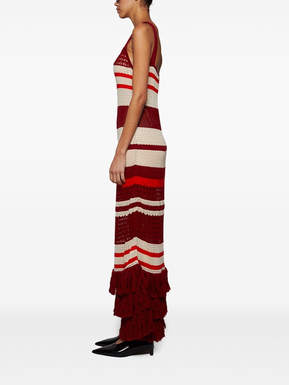 striped midi dress - 4