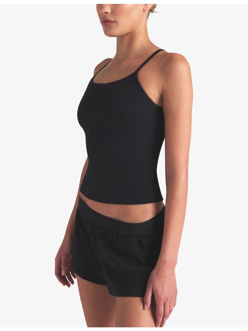 Rib Scoop Long Cotton-Jersey Tank Top - 3