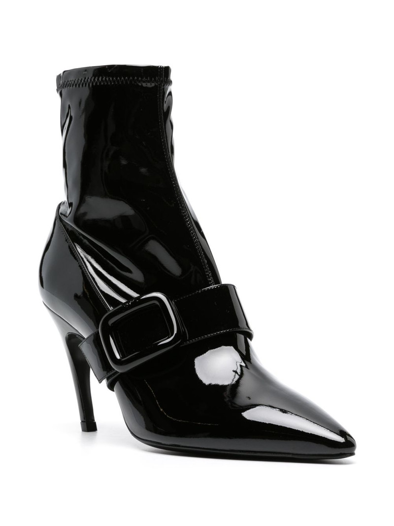 Roger Vivier Viv 100mm patent-leather ankle boots outlook