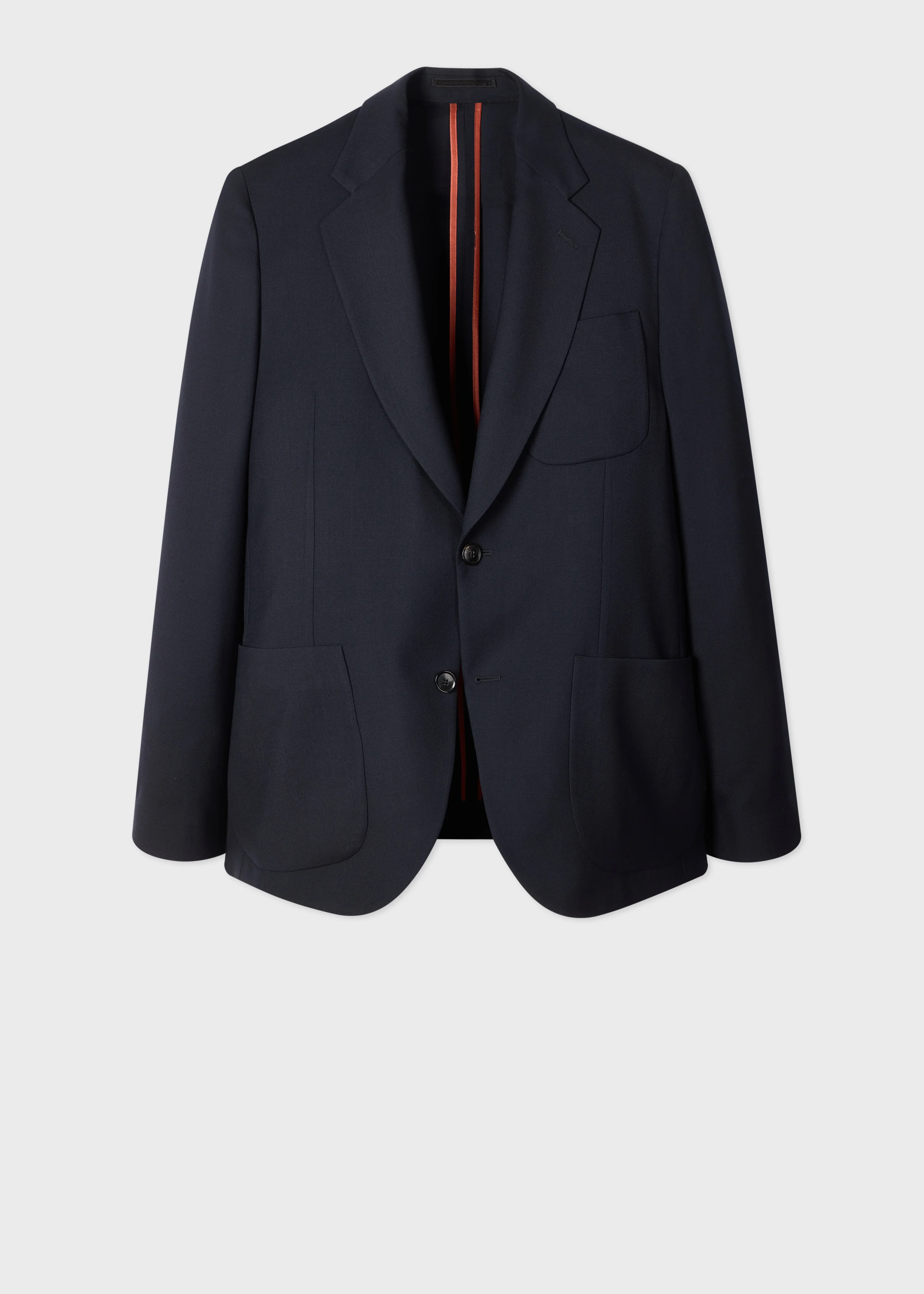 A Suit To Travel In - Navy Wool Patch-Pocket Blazer - 1
