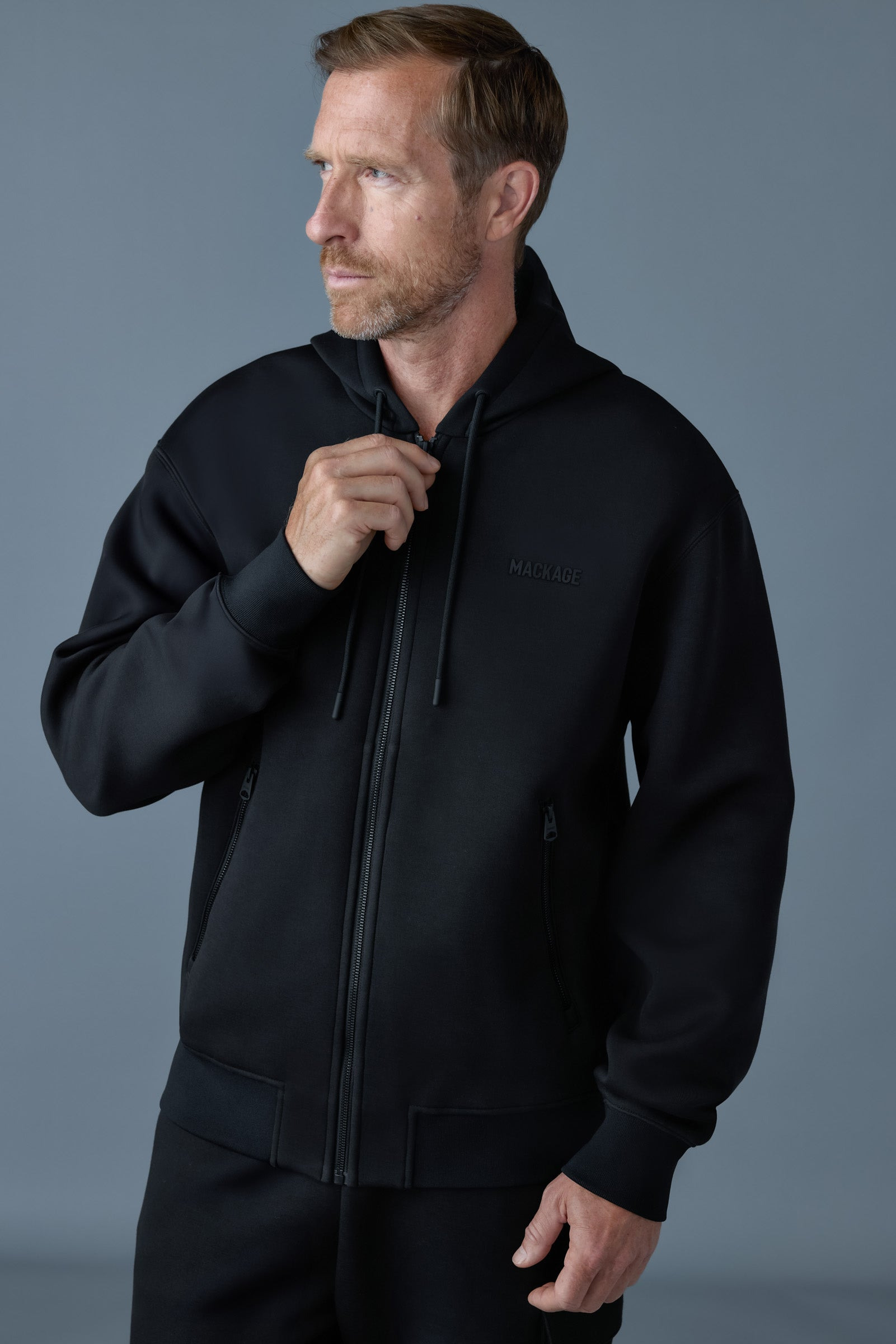 KRYSTOS Double-face Jersey zip-up hoodie - 5