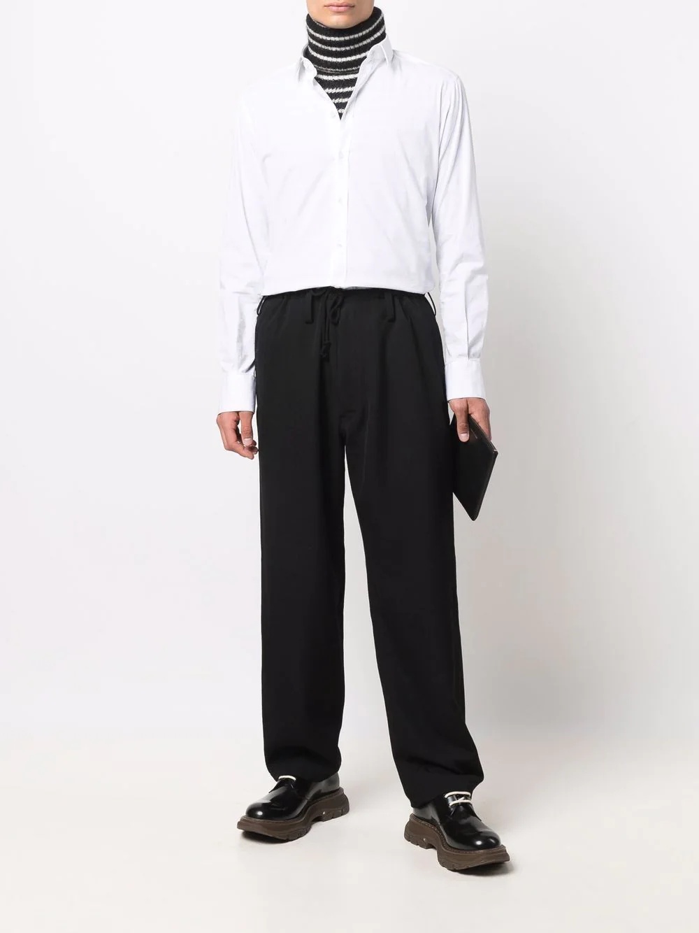 logo-print flared trousers  - 2