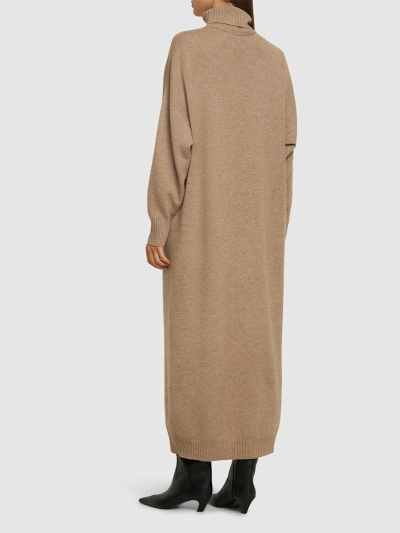 Cashmere turtleneck midi dress - 3