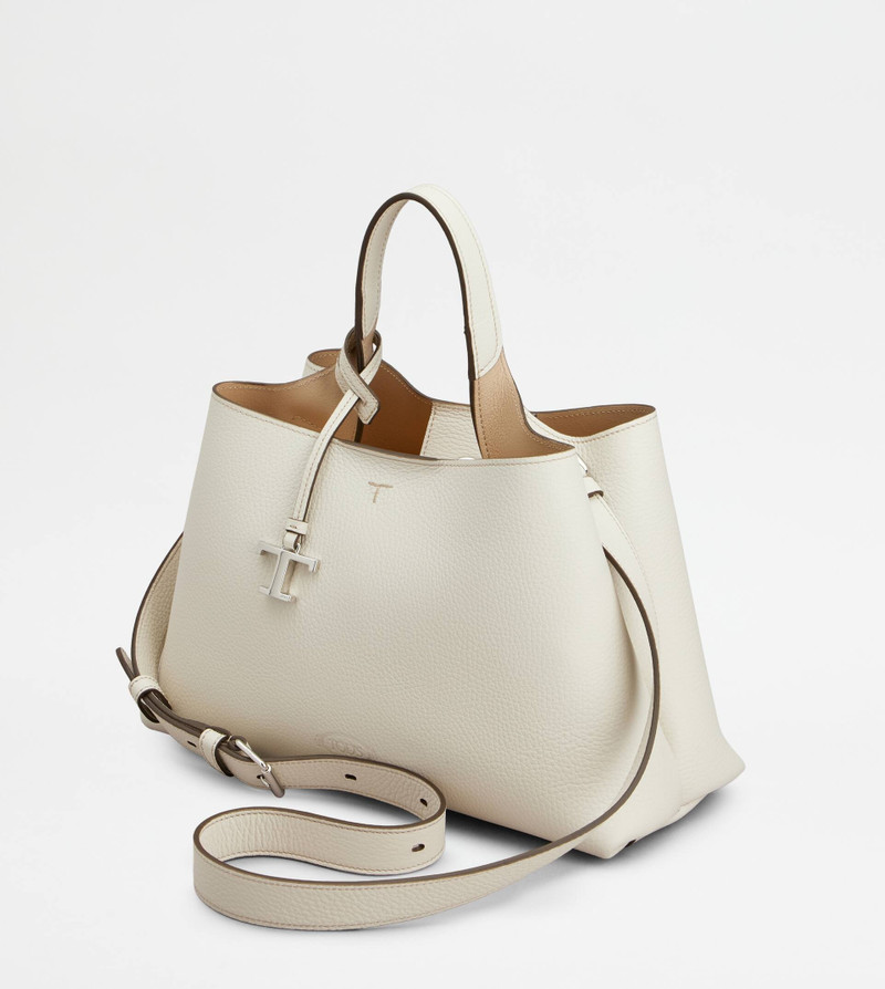 BAG IN LEATHER SMALL - WHITE, NATURAL 6