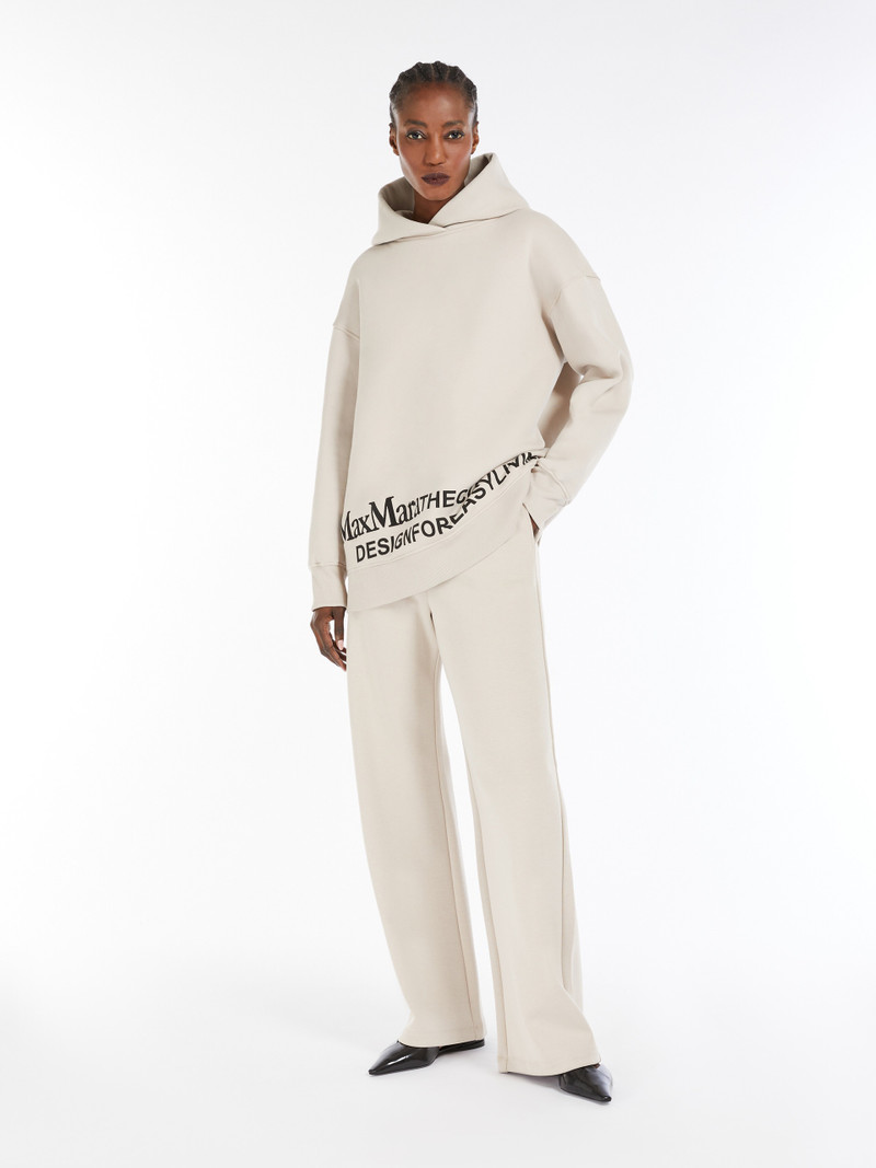 'S Max Mara FELPA Cotton jersey logo sweatshirt outlook