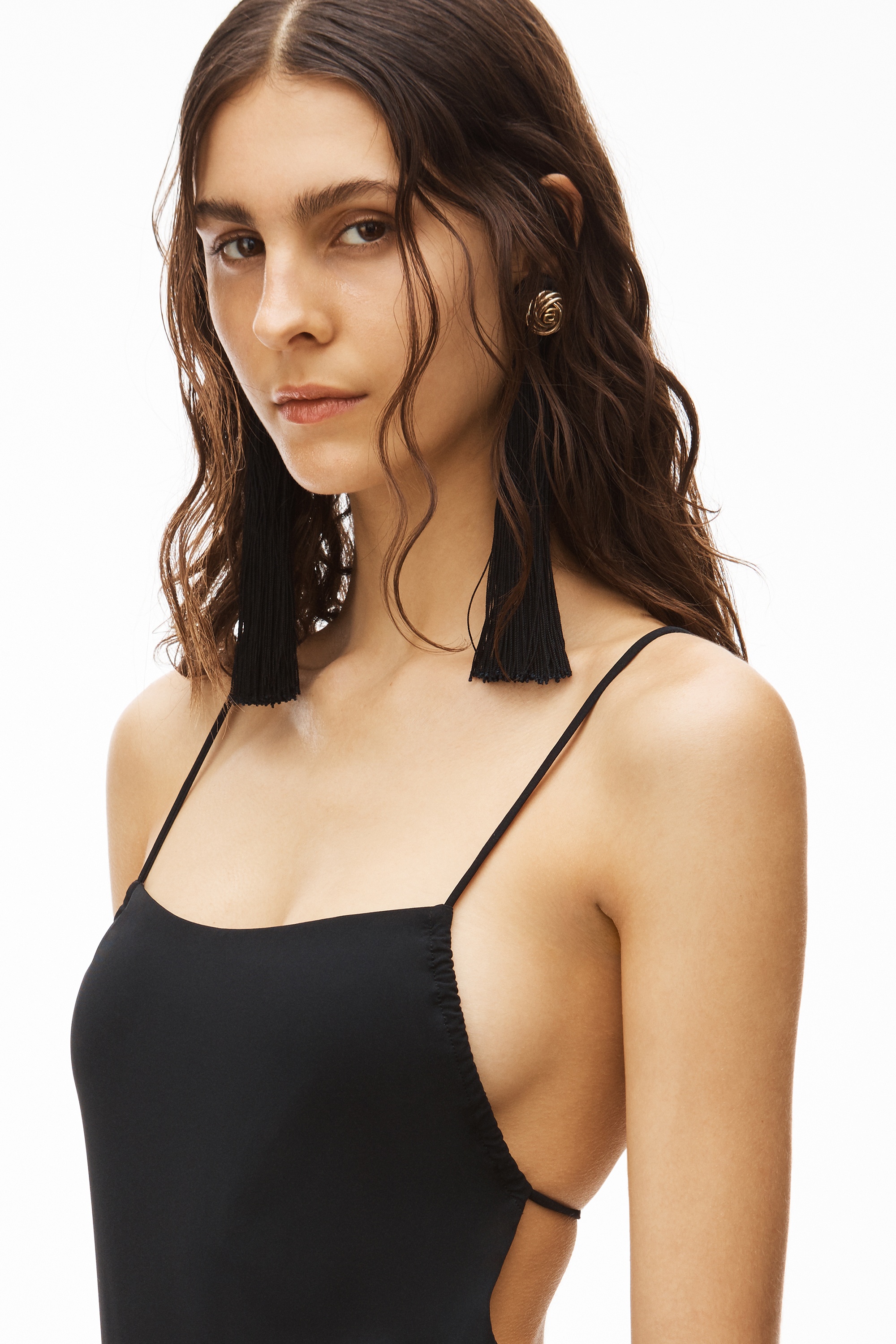 CRYSTAL CHARM STRING SWIMSUIT IN JERSEY - 3