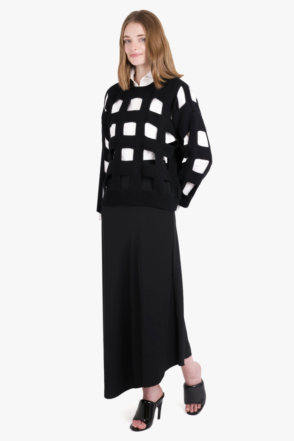 VALENTINO CUT OUT DETAIL WOOL JUMPER | NERO - 2