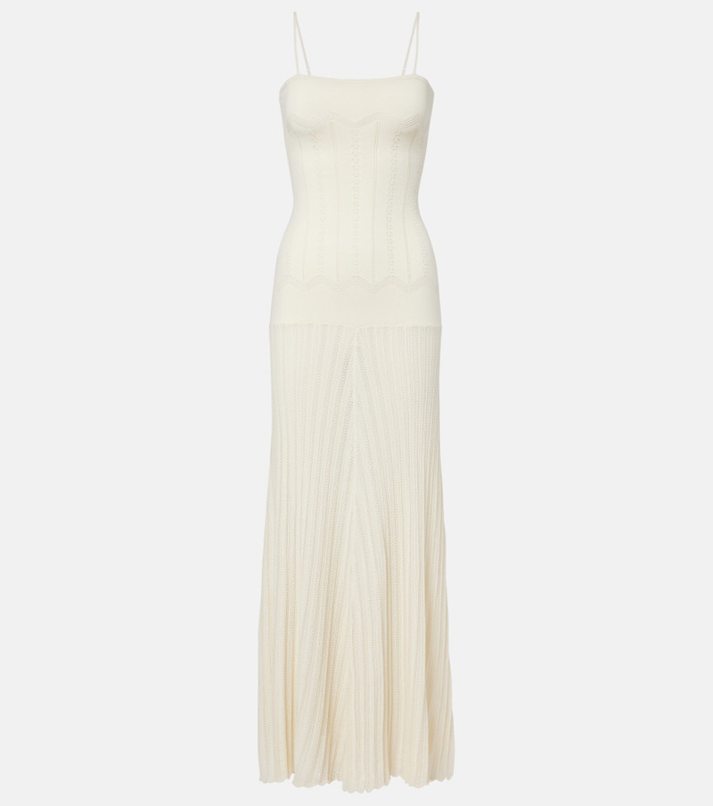 Irene pointelle cotton-blend maxi dress 1