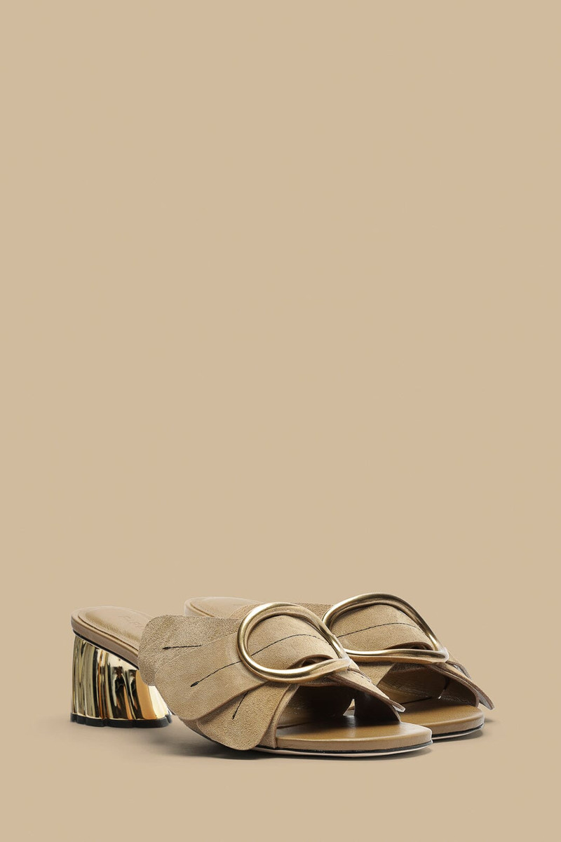 FARM RIO Taupe Daisy Heeled Mule outlook