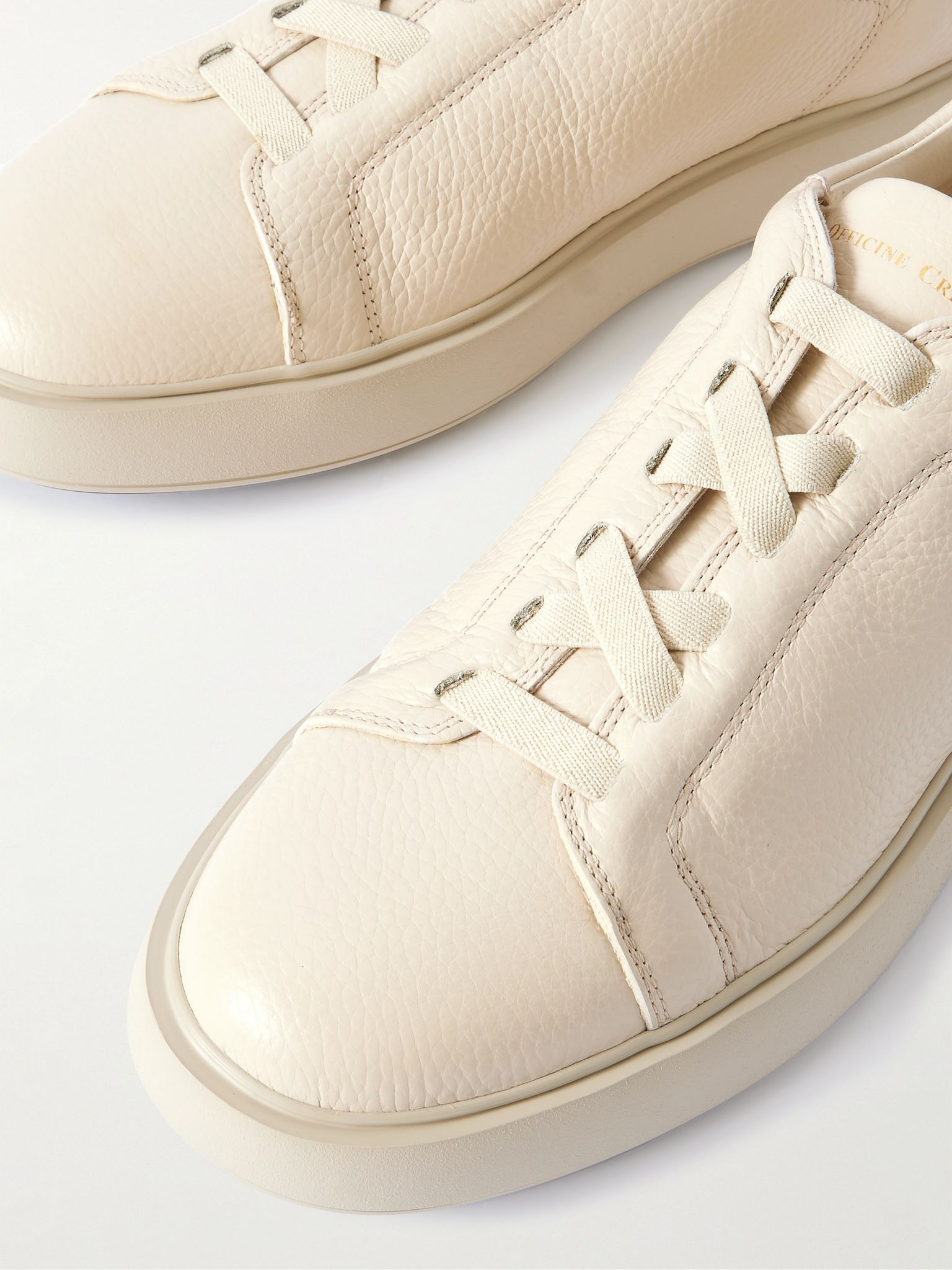 Slouch 001 Full-Grain Leather Sneakers White - 5