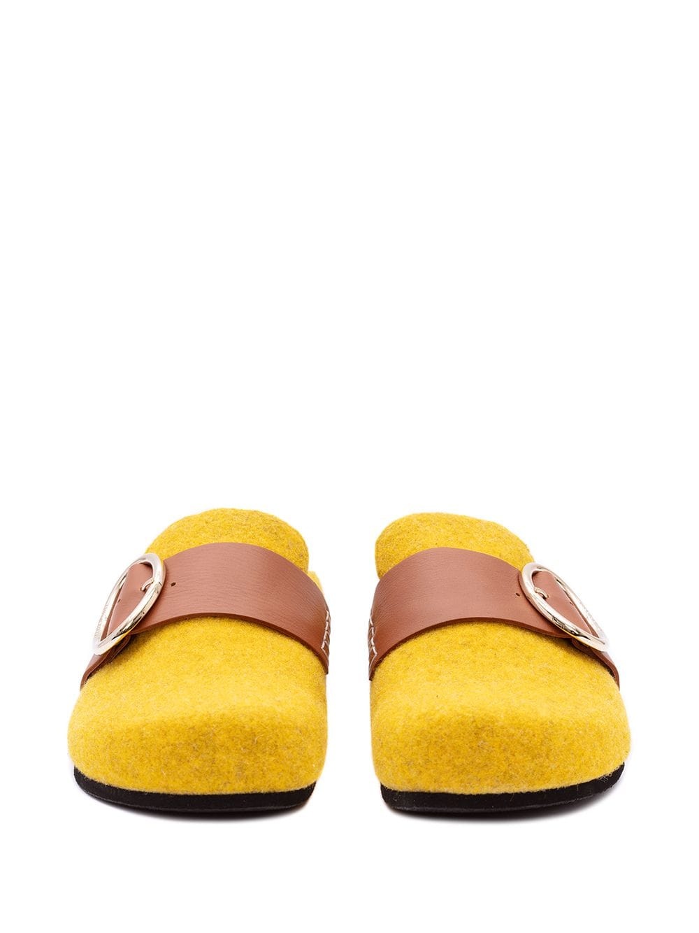 felt loafer mules - 3