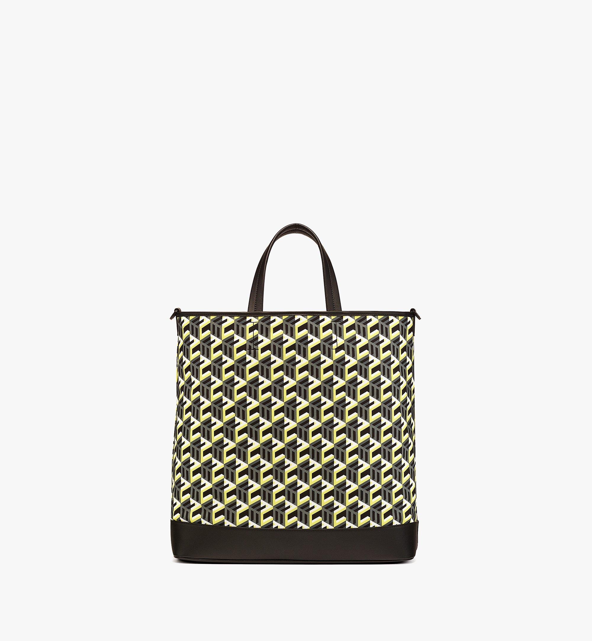 Mcm Maxi Munchen Quilted Nylon Tote in Black