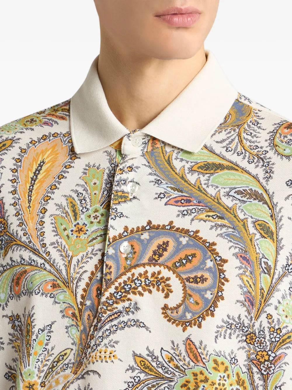 Etro Men Paisley Print Polo - 4