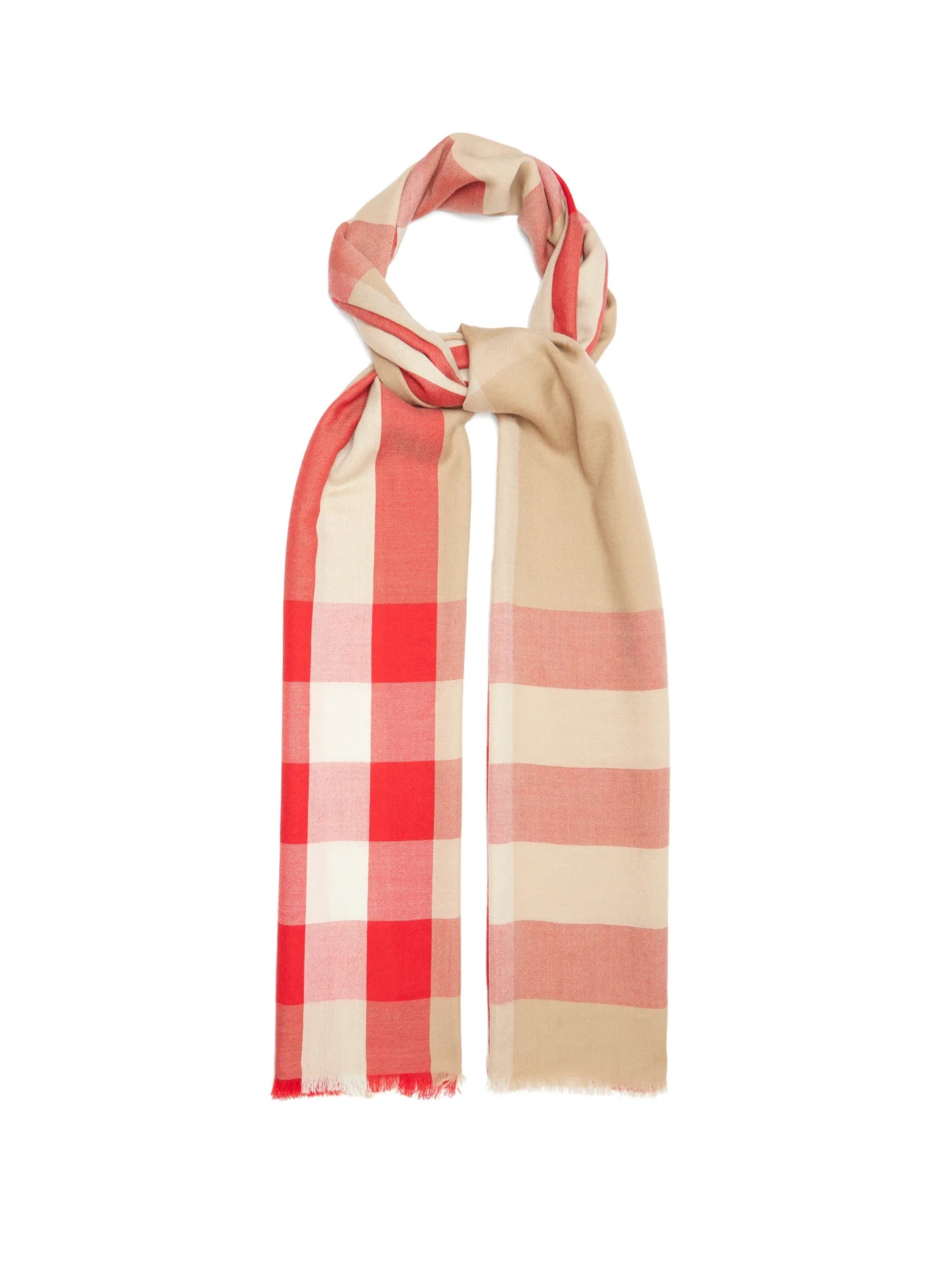 Giant Check cashmere scarf - 1