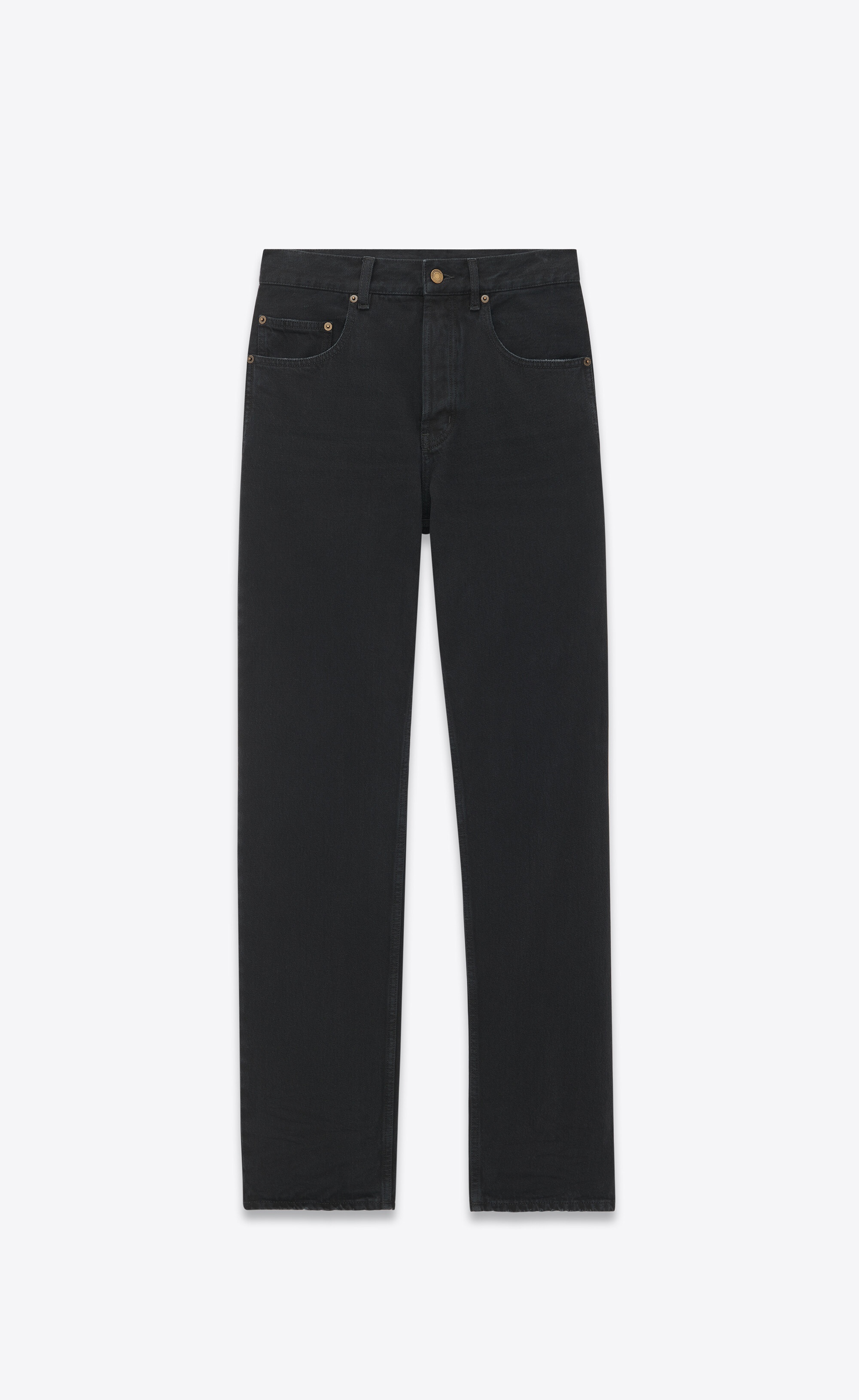 SAINT LAURENT long extreme baggy jeans in carbon black denim