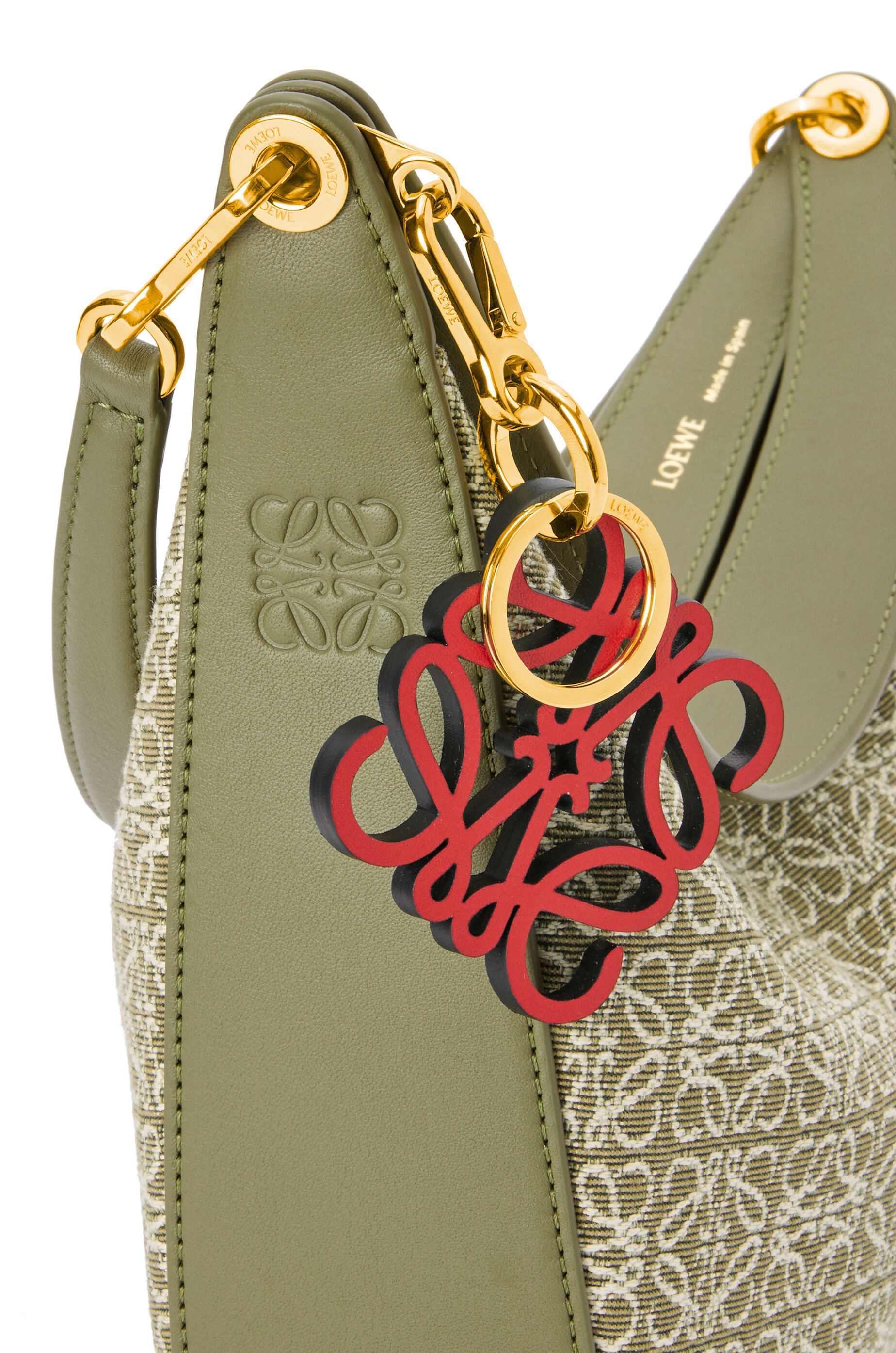 LOEWE Luna bag in Anagram jacquard and classic calfskin - 9