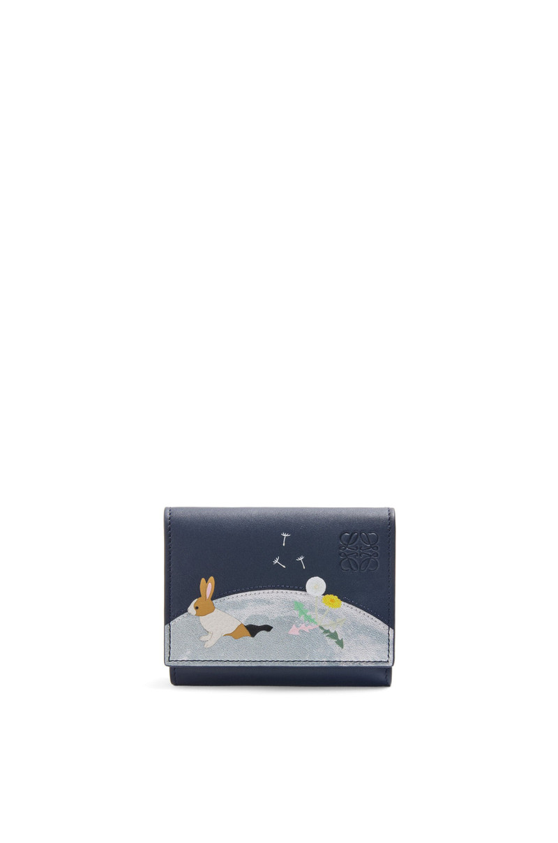 Bunny trifold wallet in nappa calfskin 1