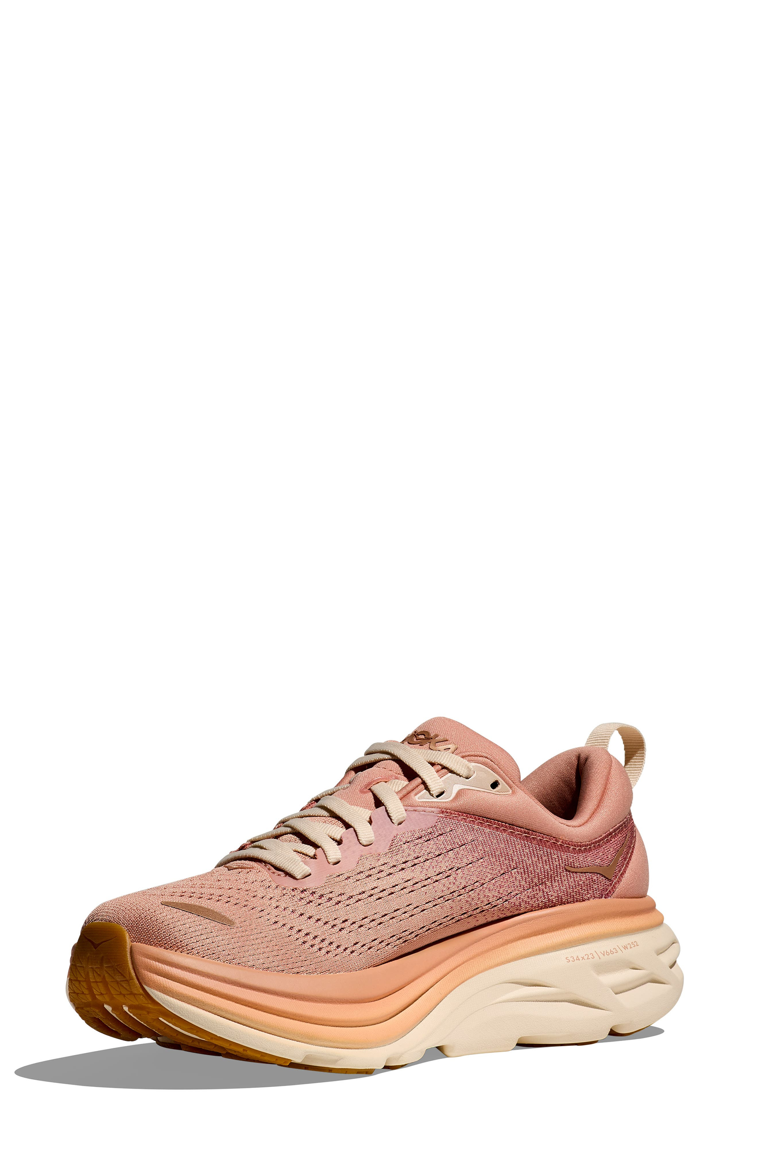 HOKA Bondi 8 Running Shoe in Sandstone /Cream at Nordstrom - 8