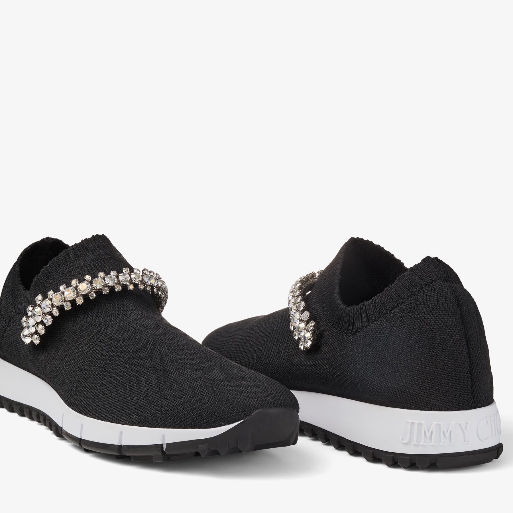 Verona
Black Knit Trainers with Crystal Embellishment - 3