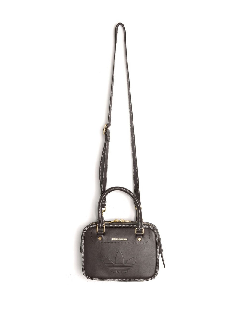 adidas small adidas x WB logo-debossed leather bag outlook
