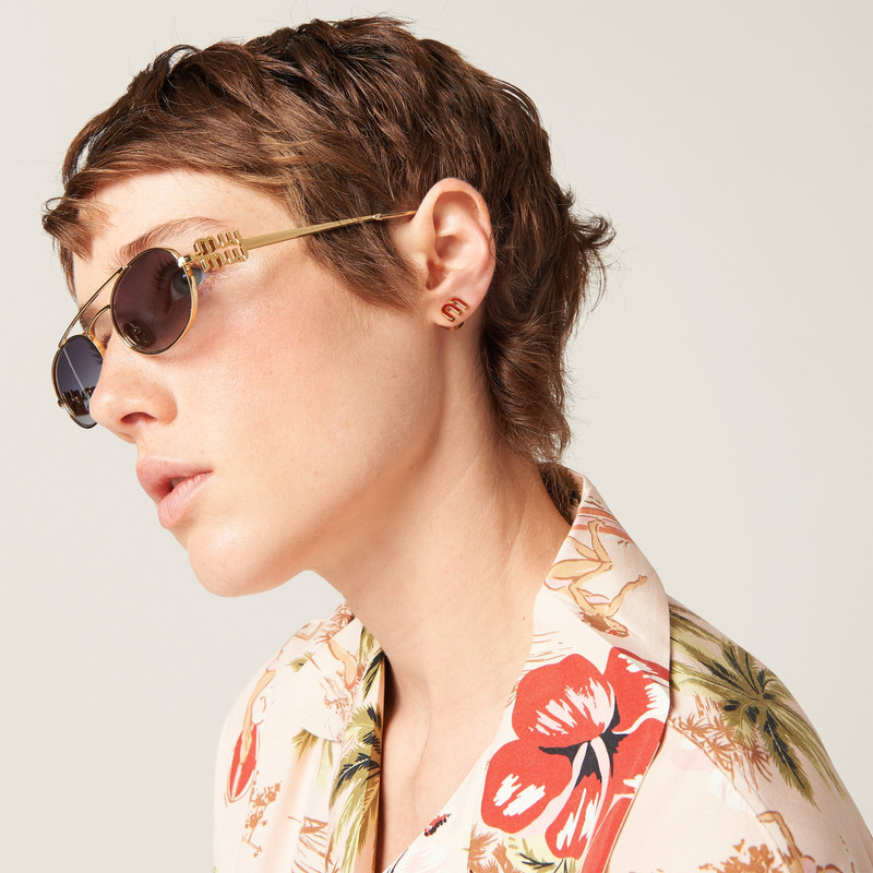 Miu Miu Enameled metal earrings outlook